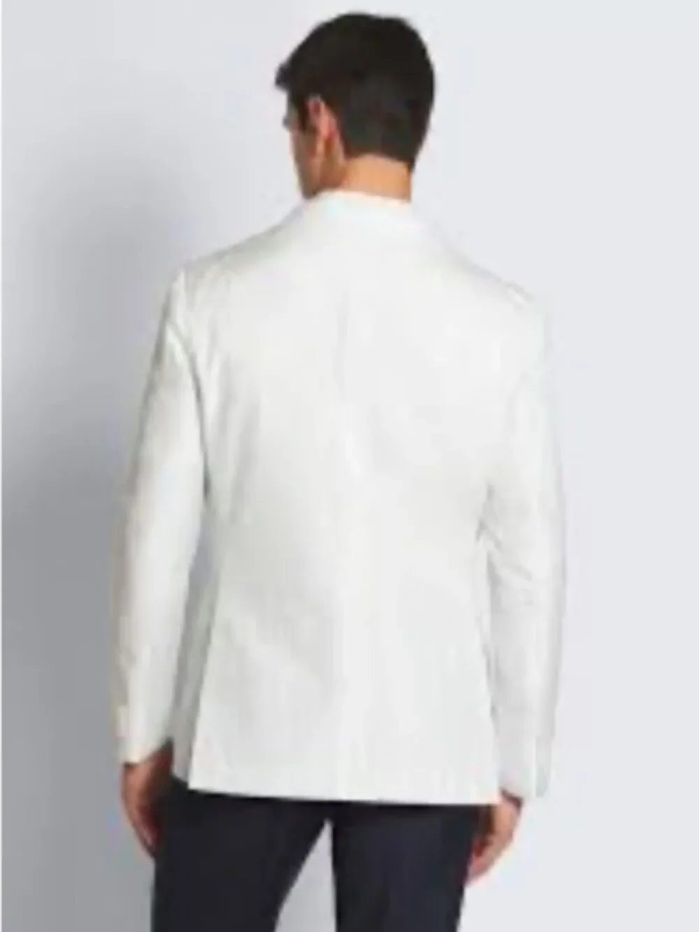 Magaschoni Men's Linen Blend Two Button Blazer